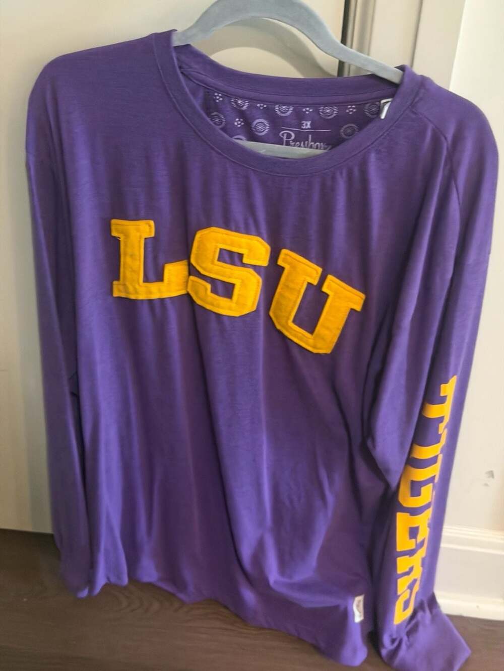 Pressbox LSU Tigers Long Sleeve Graphic T-Shirt Purple 3X